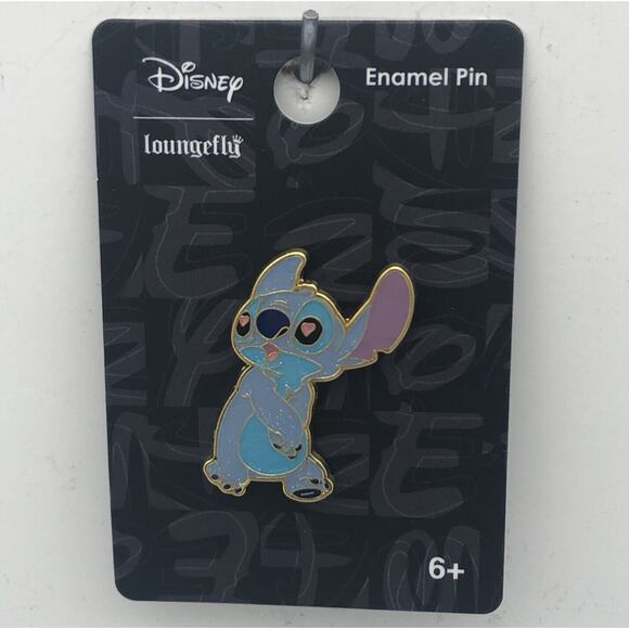 Loungefly Disney Lilo & Stitch - Stitch Heart Eyes in Love Trading Pin - Picture 1 of 5